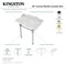 Kingston Brass 36 Carrara Marble Console Sink with Stainless Steel Legs, Marble WhitePolished Nickel LMS36MOQ6 - alternate 3